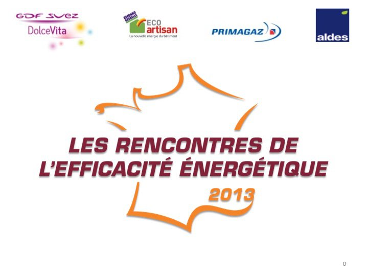 RENCONTRE DE L'EFFICACITE ENERGETIQUE